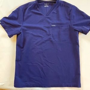 Jaanuu one pocket scrub top men’s unisex navy size small